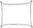 Vierecksonnensegel Illustration